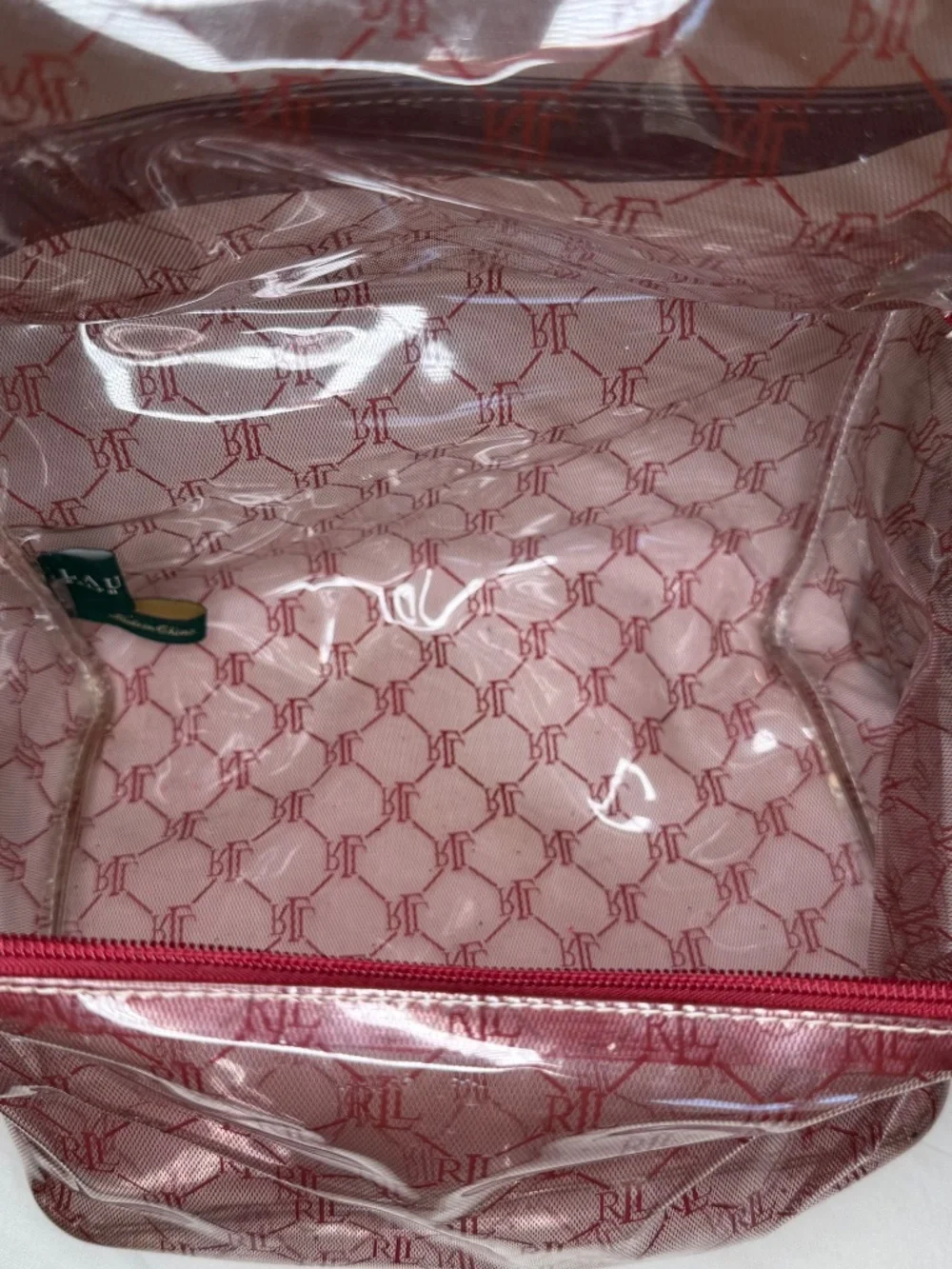 Lauren Ralph Lauren 2 Travel Toiletry Cosmetic Bags RLL Monogram Makeup Bathroom
